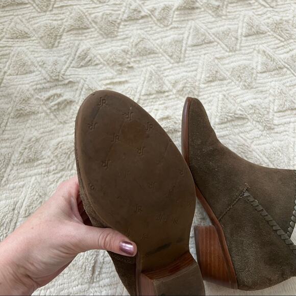 Jack Rogers Olive Suede Ankle Booties - Picture 10 of 11
